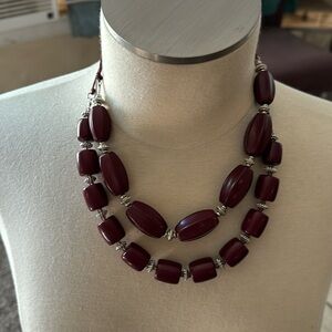 EUC two beautiful Vintage 1946 brand red necklaces. Both 20” end to end.
